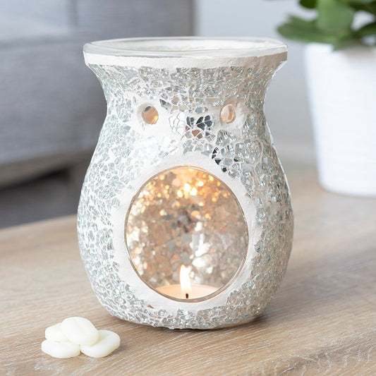 Large Silver Crackle