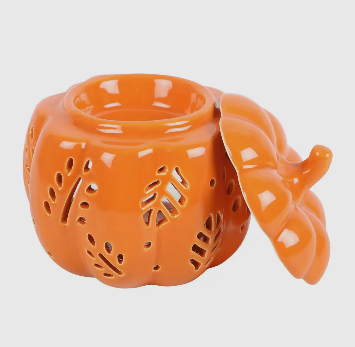 Orange Autumn Leaves Pumpkin Burner