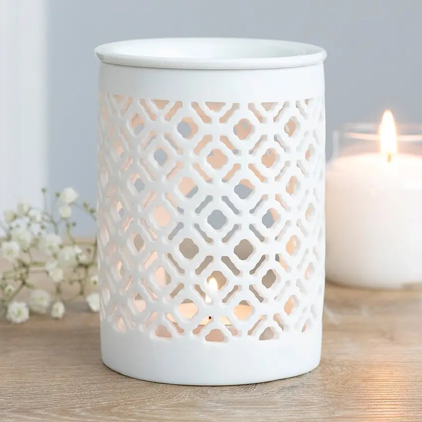 White Matte Lattice Burner