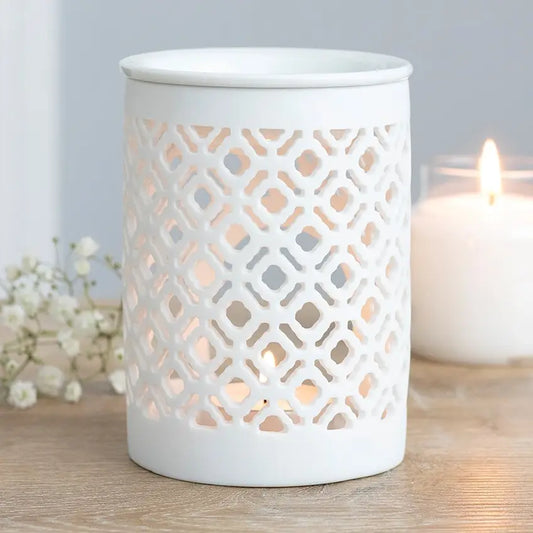 White Matte Lattice Burner
